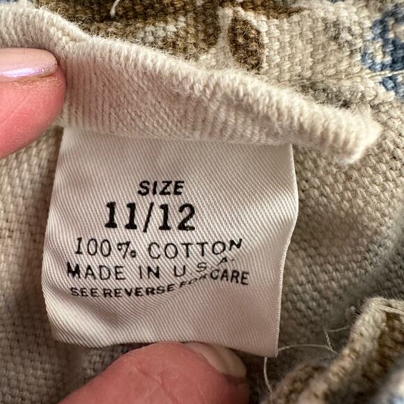 VTG Merona 90s USA Made Cotton Cabbage Rose Floral High Waist Shorts sz 11/12 - Picture 5 of 8